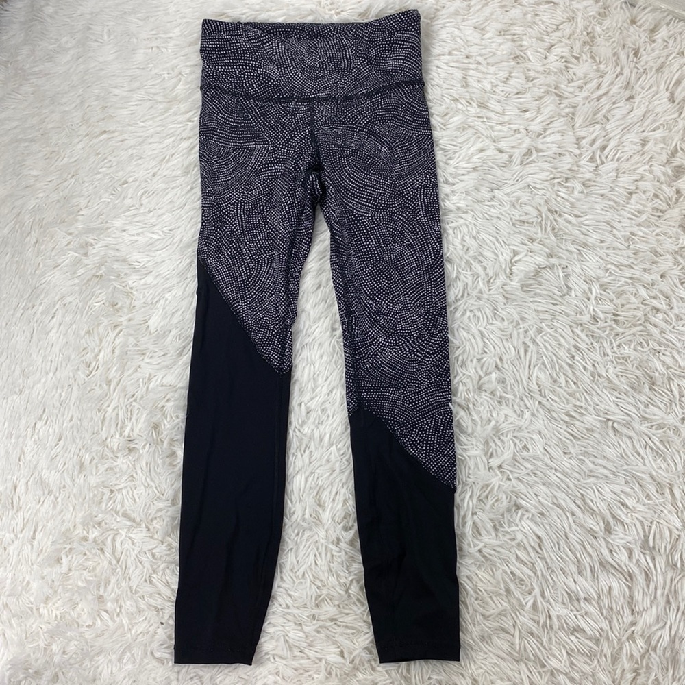 Lululemon Speed Wunder Tight *Asym Free Spirit Ice Grey Black / Black